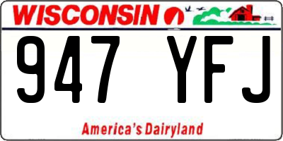 WI license plate 947YFJ