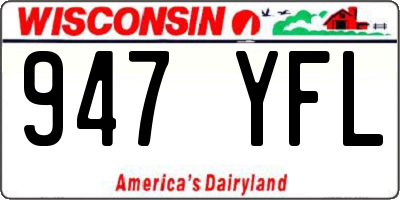 WI license plate 947YFL