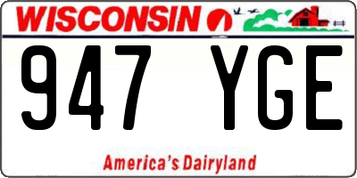 WI license plate 947YGE