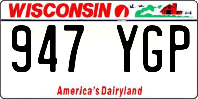 WI license plate 947YGP