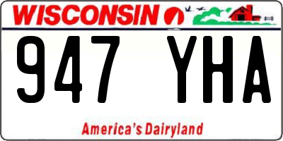 WI license plate 947YHA