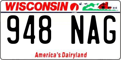 WI license plate 948NAG