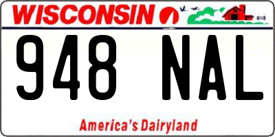 WI license plate 948NAL