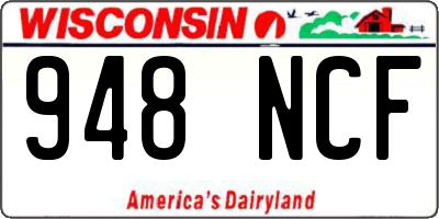 WI license plate 948NCF