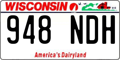 WI license plate 948NDH