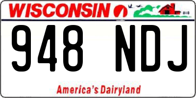 WI license plate 948NDJ