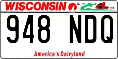 WI license plate 948NDQ