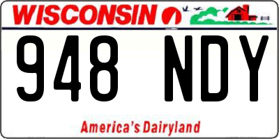 WI license plate 948NDY