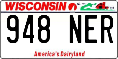 WI license plate 948NER