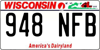 WI license plate 948NFB