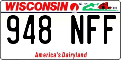 WI license plate 948NFF