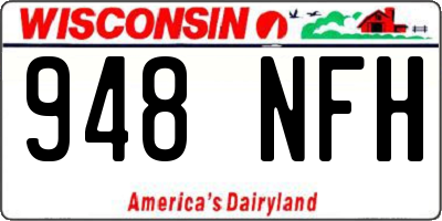 WI license plate 948NFH