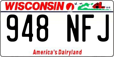 WI license plate 948NFJ