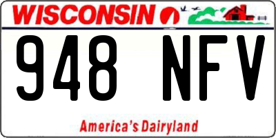 WI license plate 948NFV
