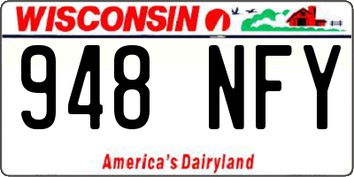 WI license plate 948NFY