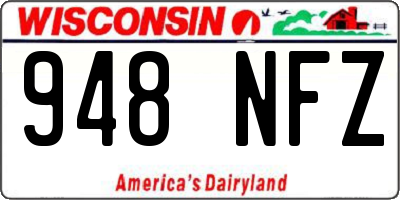 WI license plate 948NFZ
