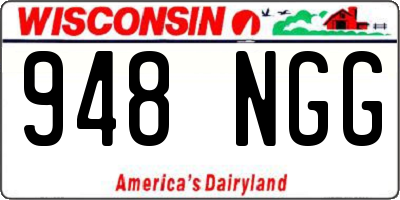 WI license plate 948NGG