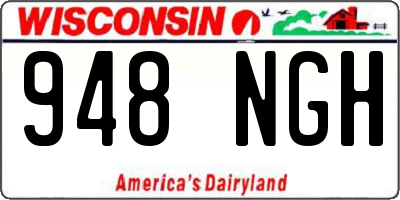 WI license plate 948NGH