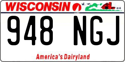 WI license plate 948NGJ