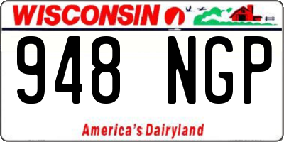 WI license plate 948NGP