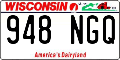WI license plate 948NGQ