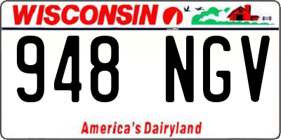 WI license plate 948NGV