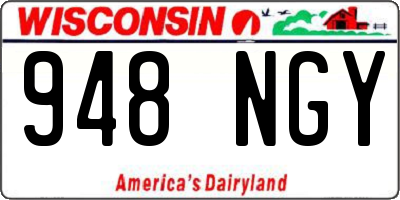 WI license plate 948NGY