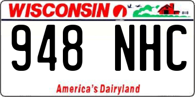 WI license plate 948NHC