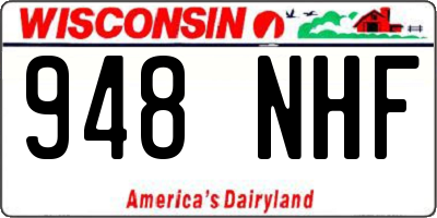 WI license plate 948NHF