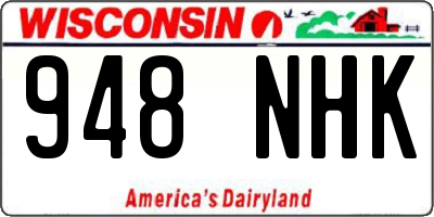 WI license plate 948NHK