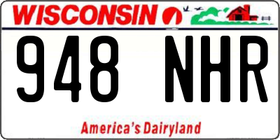 WI license plate 948NHR