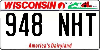 WI license plate 948NHT