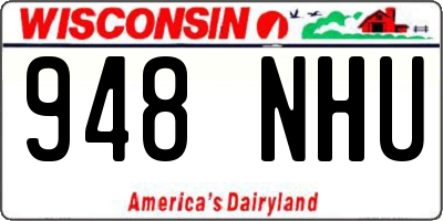 WI license plate 948NHU