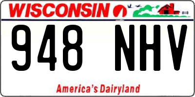WI license plate 948NHV