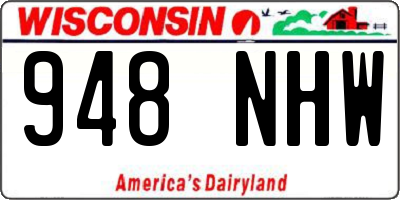 WI license plate 948NHW