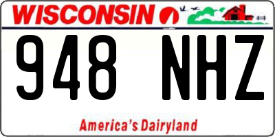 WI license plate 948NHZ