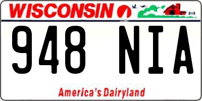WI license plate 948NIA
