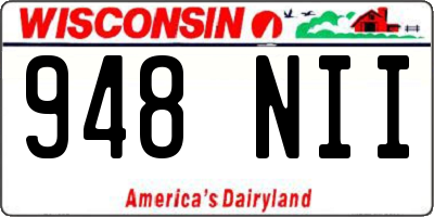 WI license plate 948NII