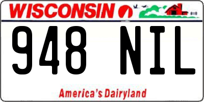 WI license plate 948NIL