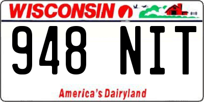 WI license plate 948NIT