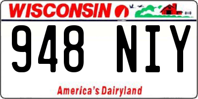 WI license plate 948NIY