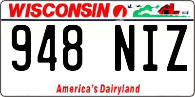 WI license plate 948NIZ