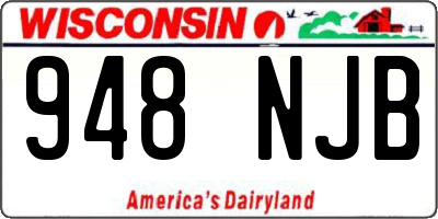 WI license plate 948NJB