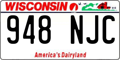 WI license plate 948NJC