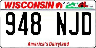WI license plate 948NJD