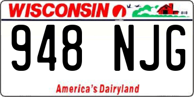 WI license plate 948NJG