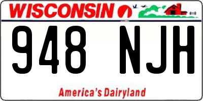 WI license plate 948NJH