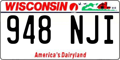 WI license plate 948NJI