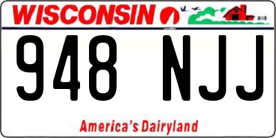 WI license plate 948NJJ