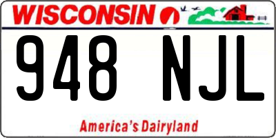 WI license plate 948NJL